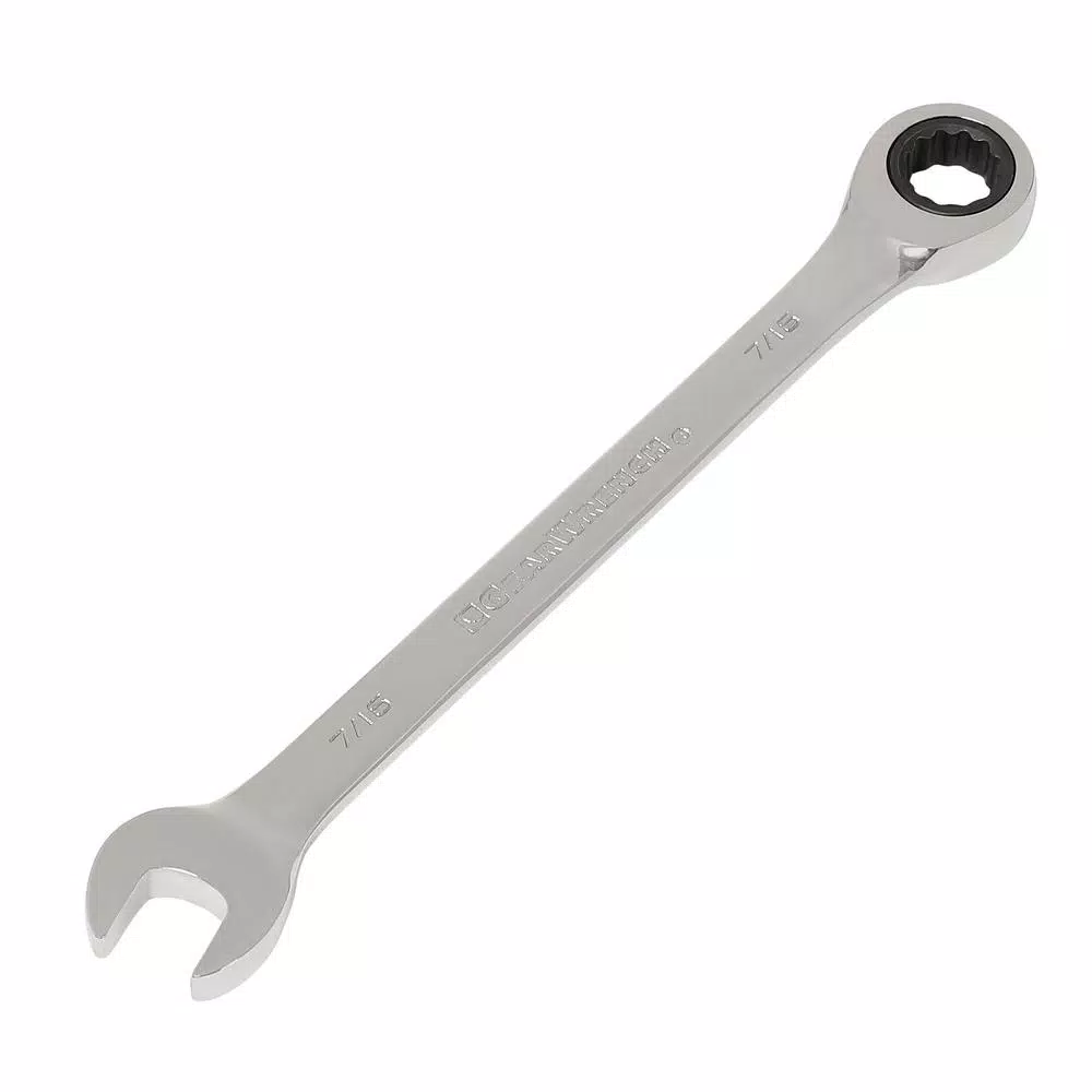 GEARWRENCH 7/16 in. Combination Ratcheting Wrench, 12-Point Steel, Chrome