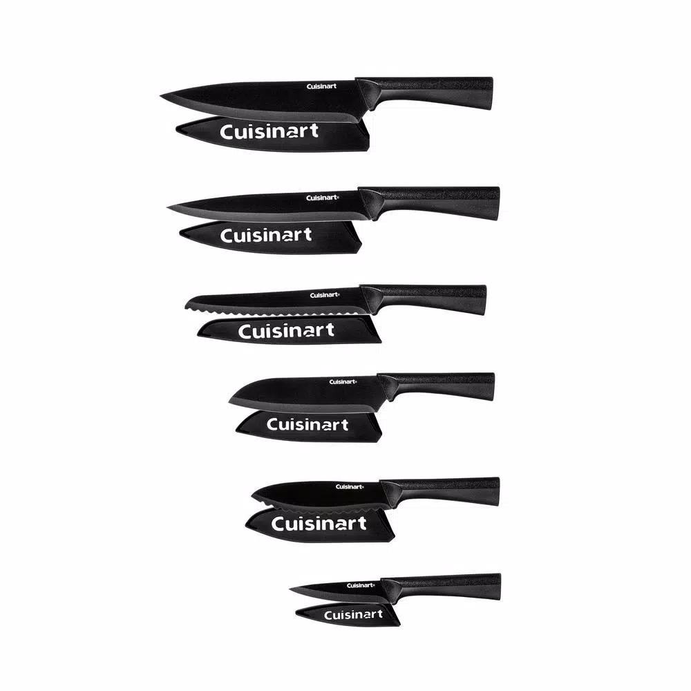 Cuisinart Advantage 12-Piece Stainless Steel Knife Set with Non-Stick Color Coating
