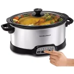 Hamilton Beach 6 Qt. Programmable Silver Slow Cooker with Temperature Settings thumbnail 2