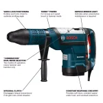 Bosch RH1255VC 15 Amp 2 in. SDS-Max Corded Variable Speed Rotary Hammer Drill with Case thumbnail 2