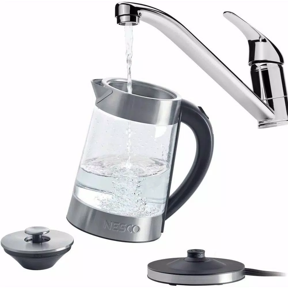 Nesco 1.8 Qt. Stainless Steel Electric Water Kettle, 1500W, Silver