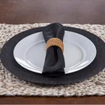 LR Home Natural and Bleached Jute Woven Placemats, 19 x 13 in. (Set of 4) thumbnail 2
