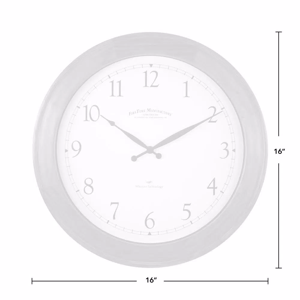 FirsTime 16 in. Walnut Wood Garrison Wall Clock