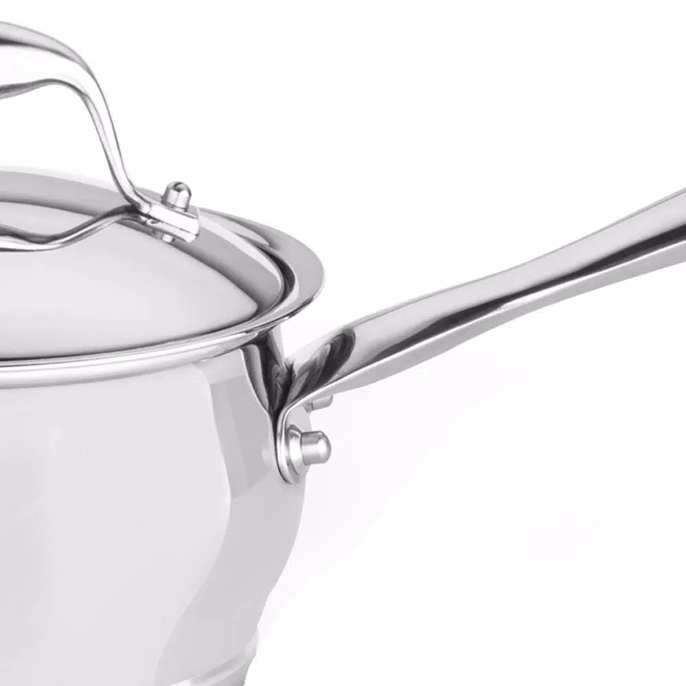 BergHOFF Essentials Zeno 2.1 Qt. Stainless Steel Sauce Pan with Glass Lid