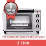 BLACK+DECKER 1500W 6-Slice Convection Toaster Oven with Broiler Pan, Black and Silver thumbnail 6