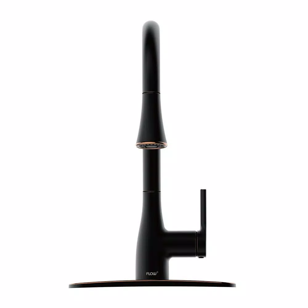 FLOW Series Classic Single-Handle Pull Down Kitchen Faucet, Oil Rubbed Bronze (3-Pack)