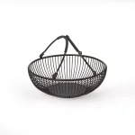 Gourmet Basics by Mikasa Mikasa Gourmet Basics Spindle 2-Tier Fruit Basket with Banana Hook, Wrought Iron thumbnail 2