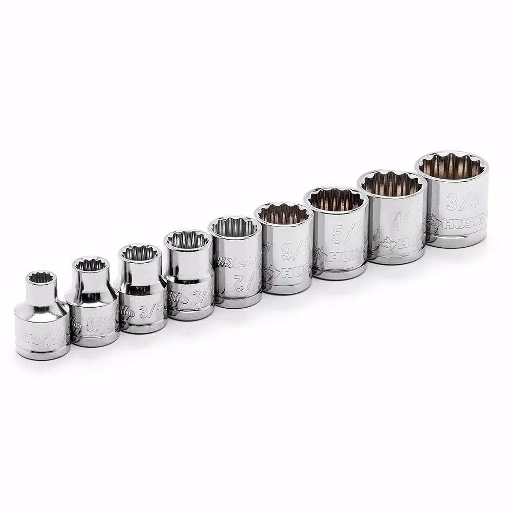 Husky 21-Piece 3/8 in. Drive Lighted Ratchet and Socket Set