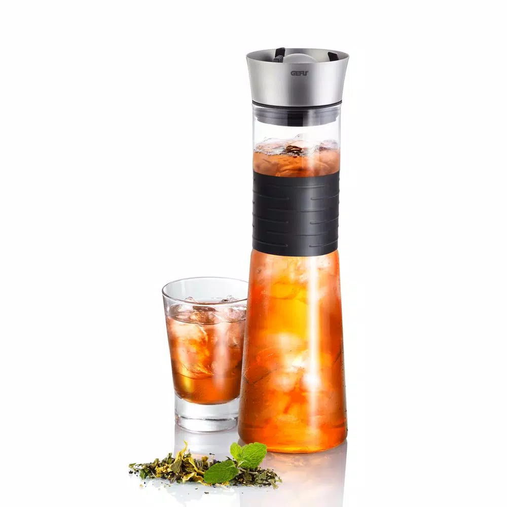 GEFU Borosilicate Glass Carafe with Innovative Ball Stopper - 1L