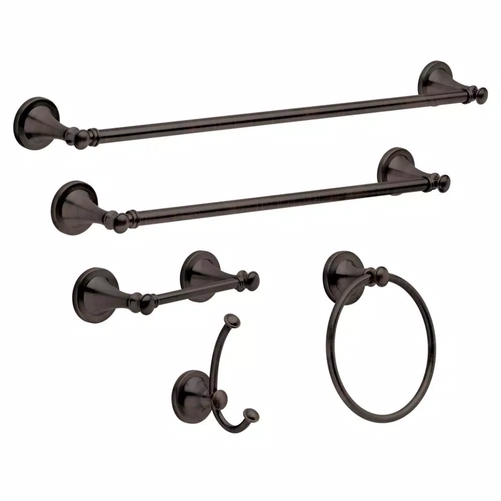 Delta Silverton 24 in. Towel Bar in Venetian Bronze, Mid-Century Style