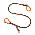 Ergodyne Squids 3110F(x) Dual Carabiner Tool Lanyard, Orange and Gray thumbnail 1
