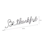 Lavish Home Be Thankful Metal Cutout Wall Decor Sign, Black Farmhouse Style thumbnail 2