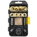 General Tools 81264 Brass Grommet Fastening Kit with Case, 1/2 in. and 3/8 in. Sizes thumbnail 2