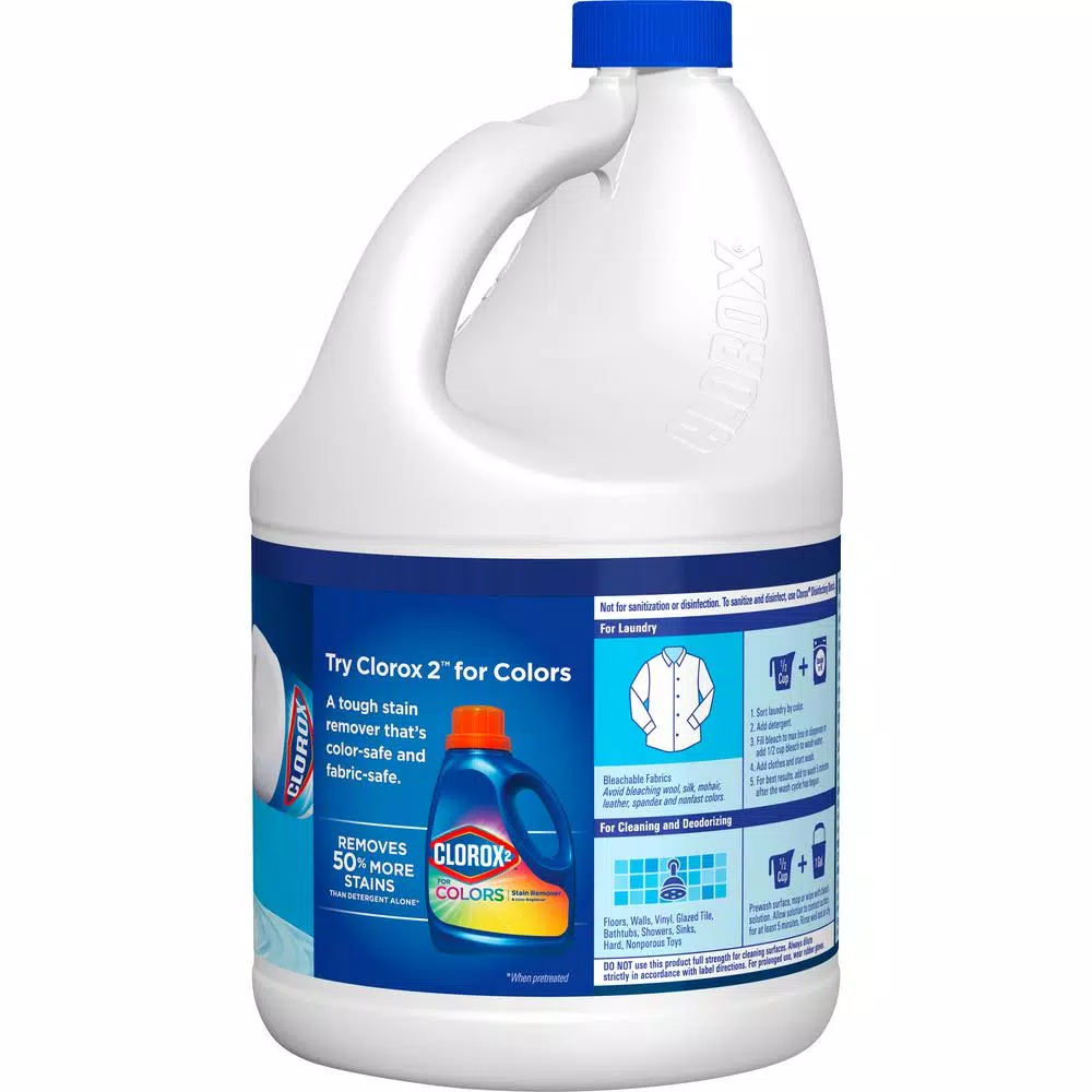 Clorox Splash-Less Regular Bleach Liquid, 116 oz.
