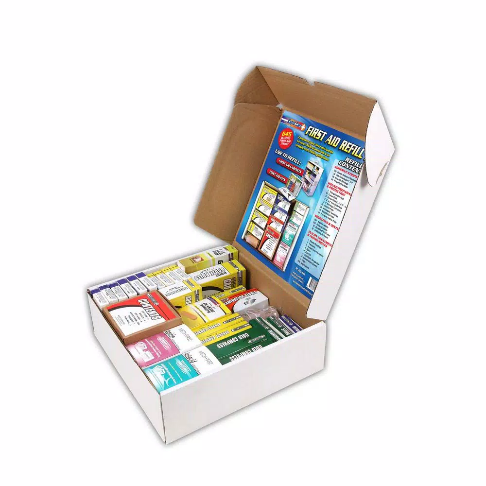 Rapid Care 643-Piece 3-Shelf First Aid Station Refill Kit - ANSI & OSHA Compliant