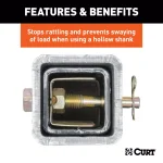CURT Anti-Rattle Kit for 2-inch Receiver Hollow Shanks thumbnail 7