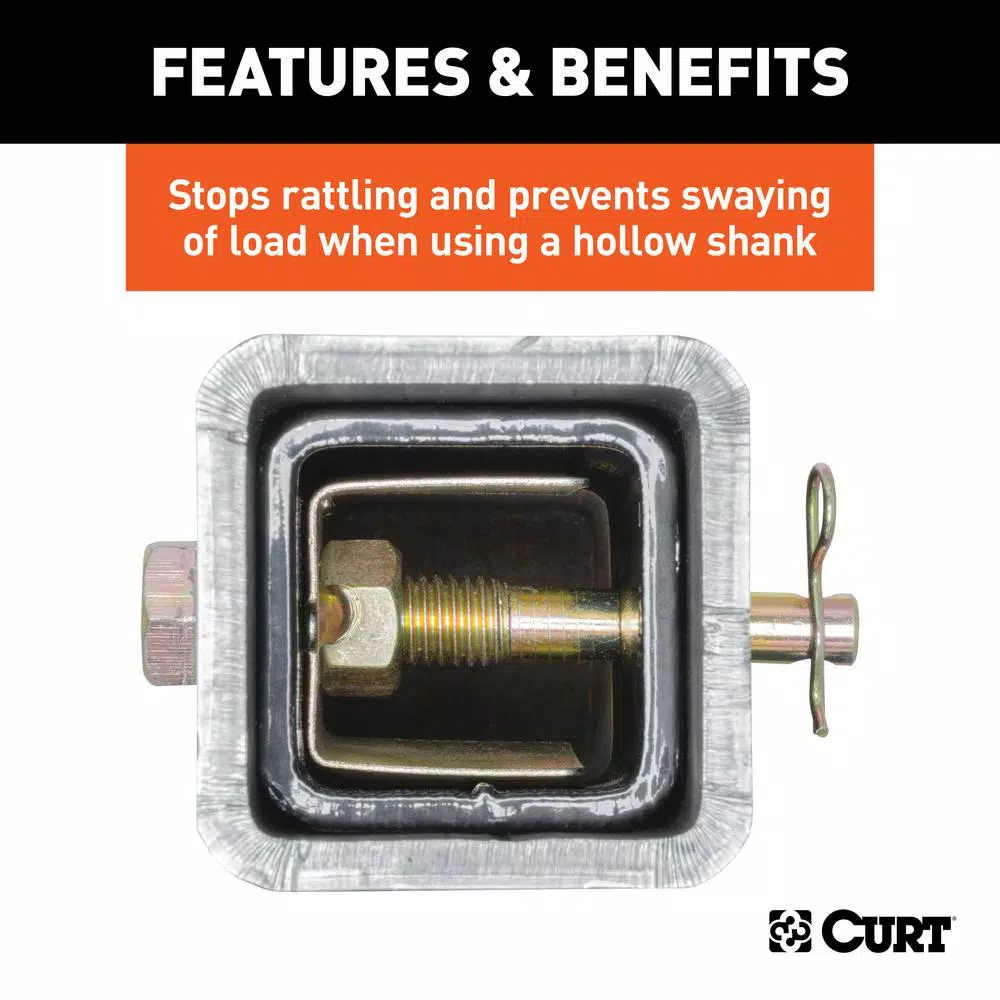 CURT Anti-Rattle Kit for 2-inch Receiver Hollow Shanks
