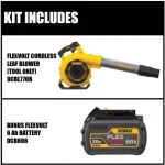 DEWALT 60V MAX Cordless FLEXVOLT Handheld Leaf Blower with (1) 3.0Ah Battery thumbnail 3