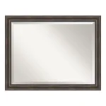 Amanti Art 45.5 in. W x 35.5 in. H Rustic Pine Framed Rectangular Beveled Edge Bathroom Vanity Mirror thumbnail 4