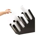 Mind Reader 4-Compartment Stainless Steel Cup and Lid Organizer, Black thumbnail 6