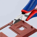 KNIPEX 4-1/2 in. Electronics Diagonal Cutters with Comfort Grip thumbnail 3