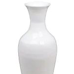 Uniquewise 37 in. White Modern Bamboo Tall Floor Vase - Trumpet Shape thumbnail 4