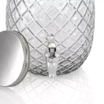 Gibson Home 4.8 Qt Pineapple Shaped Clear Glass Beverage Dispenser with Spout thumbnail 3
