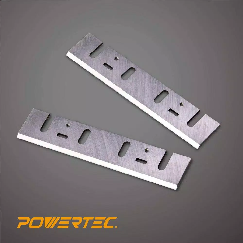 POWERTEC 6-1/8 in. High Speed Steel Replacement Planer Blades for Makita 1805B (Set of 2)