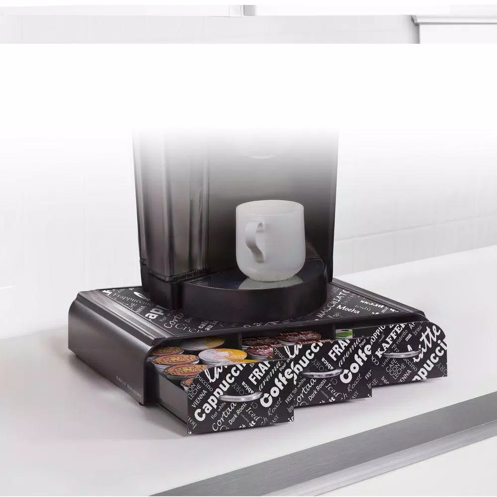 Mind Reader Anchor 36-Capacity Black Coffee Pod Storage Drawer for K-Cup and Single Serve Machines