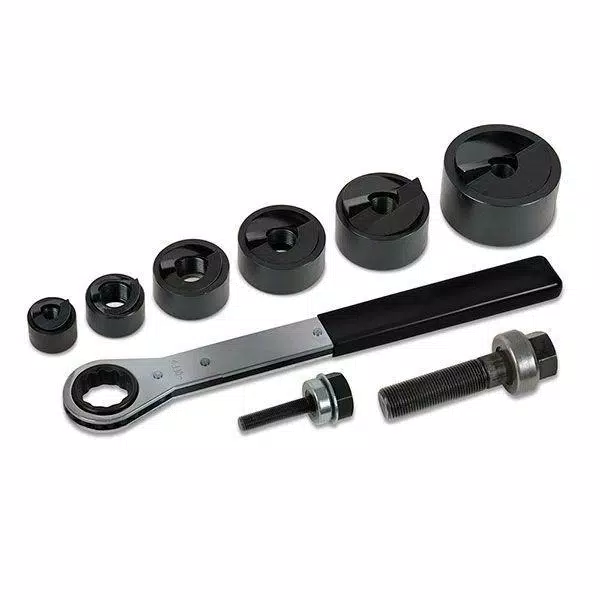 Klein Tools 9-Piece Knockout Punch and Ratcheting Wrench Set