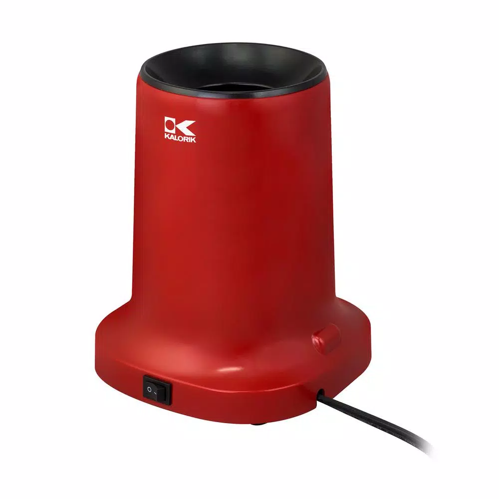 Kalorik Red Volcano Hot Air Popcorn Maker with Oversized Serving Bowl