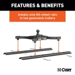 CURT Spyder CURT 5th Wheel Rail Gooseneck Hitch - 2-5/16" Ball thumbnail 3