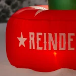 Airblown 6.5 ft. Animated Airblown Inflatable Santa and Reindeer Rodeo Scene with Lights thumbnail 5