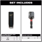 Milwaukee SHOCKWAVE 1/2 in. Impact Duty Deep Well Socket Set, 3-Piece SAE thumbnail 2