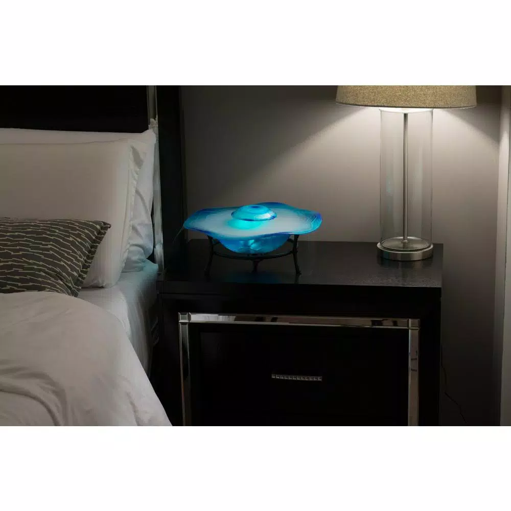 X Brand Canary Mist Fountain and Aromatherapy Oil Diffuser with Inline Control and 12 Color Changing LED Lights