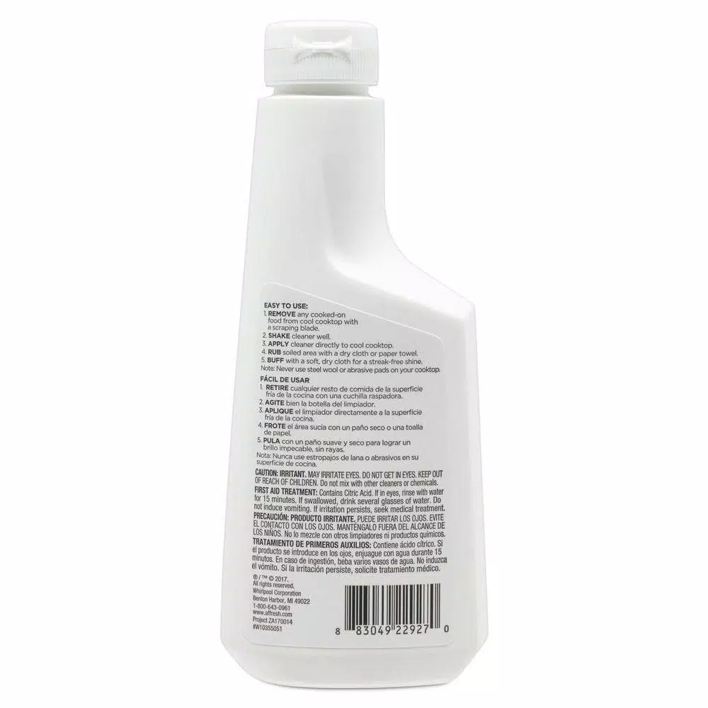 Affresh Afresh Cooktop Cleaner, 10 oz. Non-Abrasive Liquid for Glass, Ceramic, and Porcelain