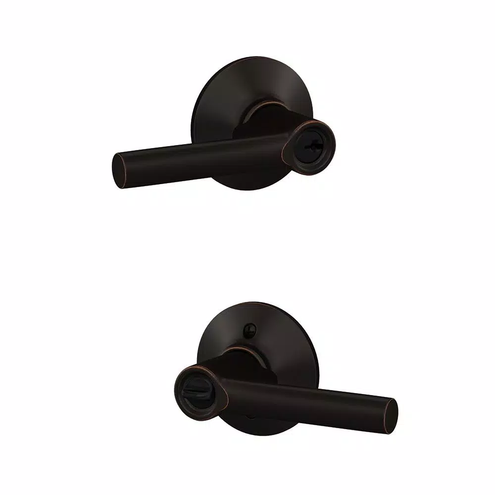 Schlage Broadway Aged Bronze Keyed Entry Door Lever