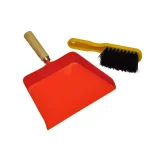 G & F Products Just for Kids Dustpan and Brush Set - Red Metal and Wood Cleaning Tool thumbnail 1