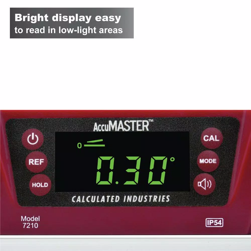 Calculated Industries AccuMASTER Pro 10 in. Digital Torpedo Level with Magnetic V-Groove and LED Display