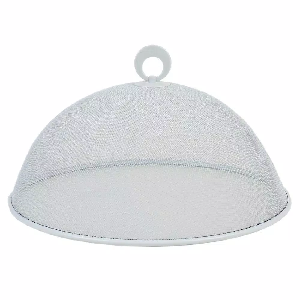 Unbranded Round Mesh Collapsible Food Plate Cover - Galvanized Steel Mesh Food Tent