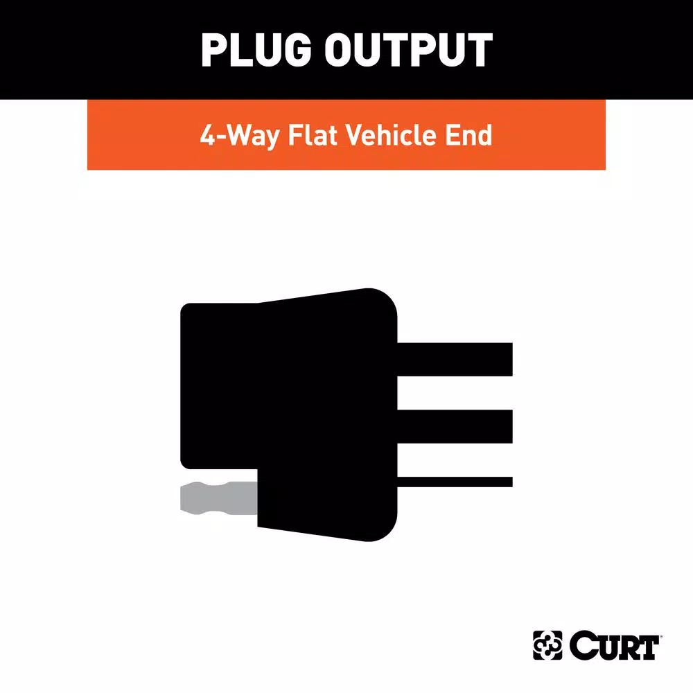 CURT Custom Vehicle-Trailer Wiring Harness, 4-Way Flat, T-Connector for Equinox, XL-7, Torrent