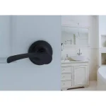 Copper Creek Scandinavian Kash Black Passage Lever Door Handle, Modern Interior Zinc Hardware thumbnail 4