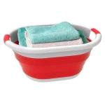 Lavish Home Red Collapsible Multi-Use Laundry Basket with Comfort Grip Handles thumbnail 2