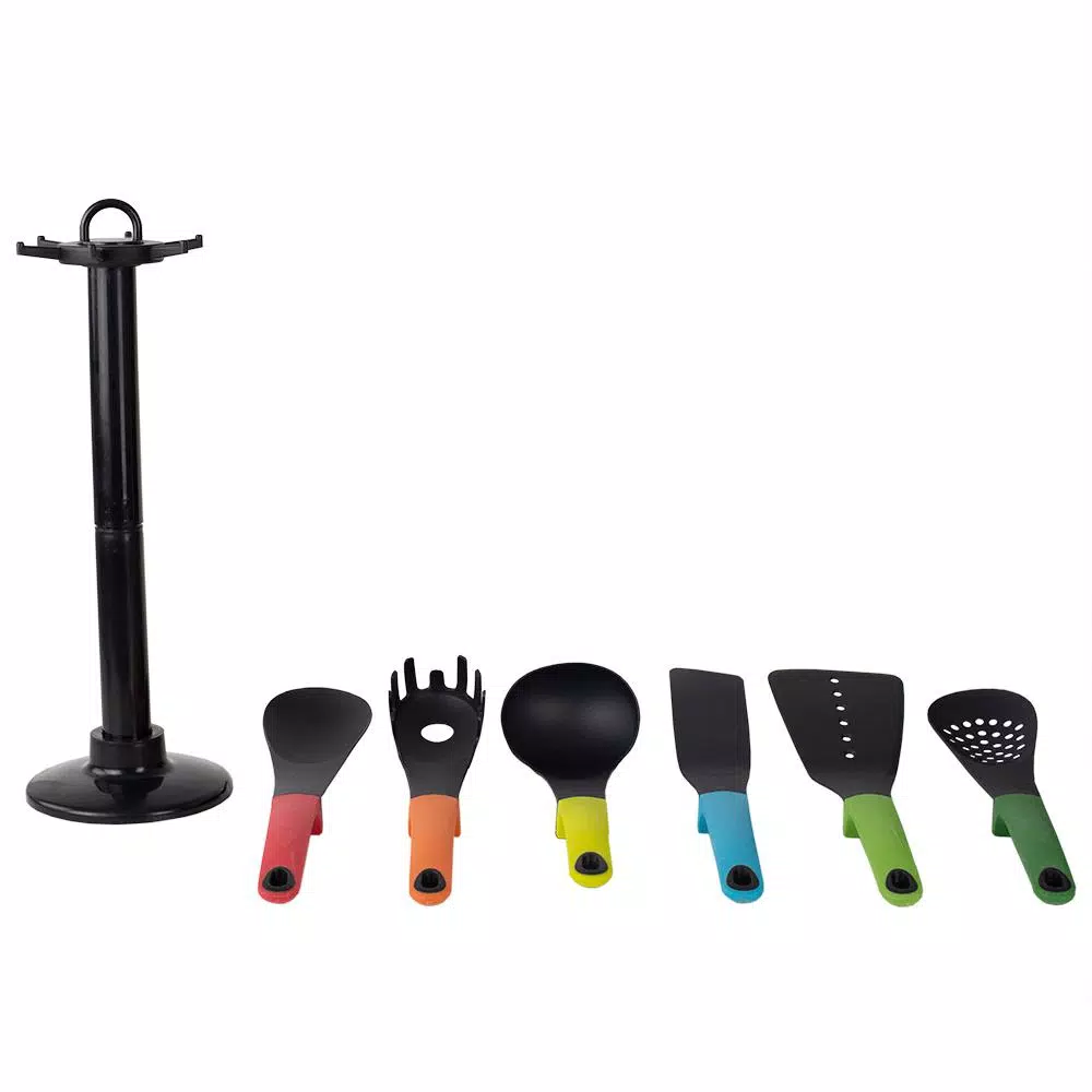 Unbranded 6-Piece Multi-Color Silicone Cooking Utensil Set with Storage Stand