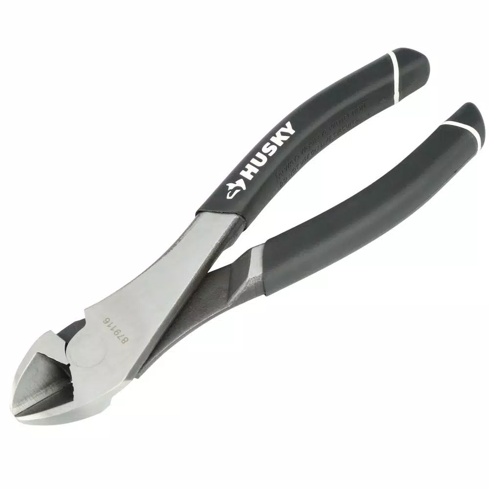 Husky 3-Piece High-Leverage Pliers Set - Diagonal, Long Nose, and Linesman Pliers