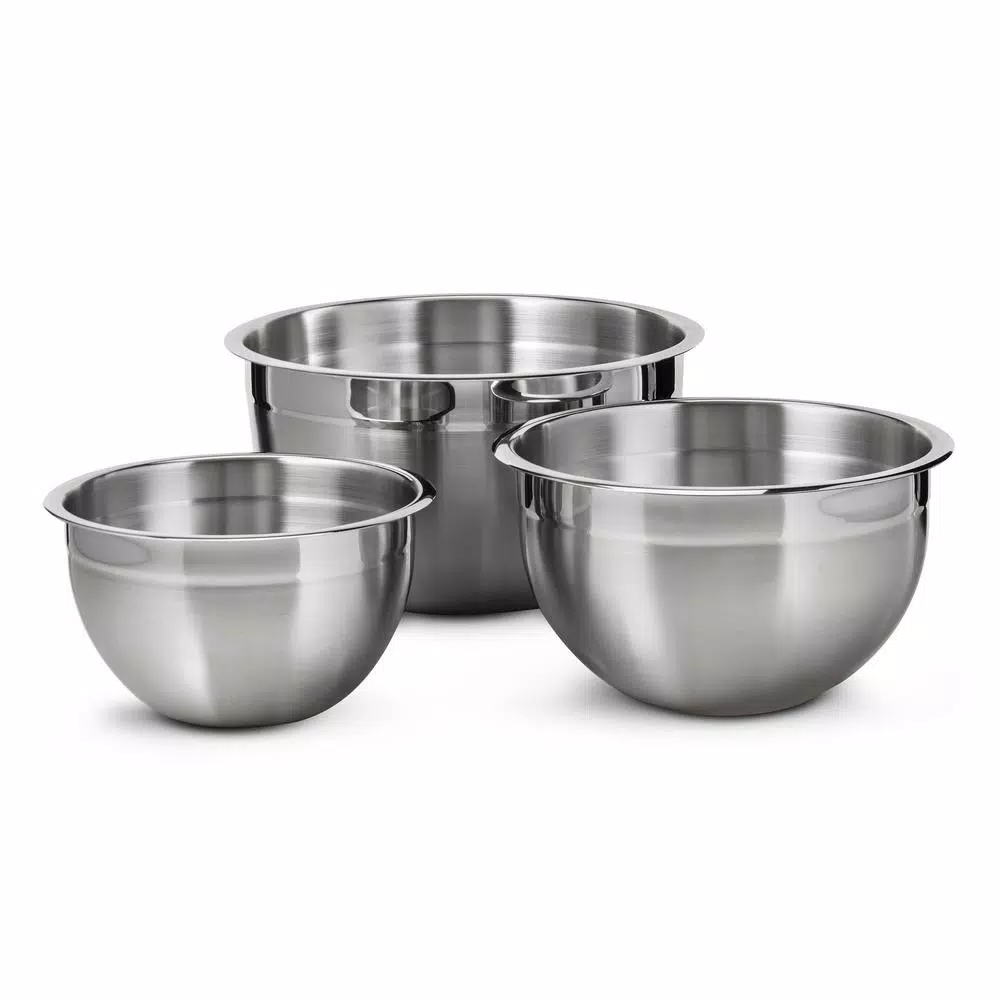 Tramontina Gourmet 3-Piece Stainless Steel Mixing Bowl Set, 18/10 Heavy-Gauge