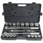 PRO-SERIES 21-Piece 3/4 in. Drive Socket Set with Reversible Ratchet and Blow Molded Case thumbnail 1