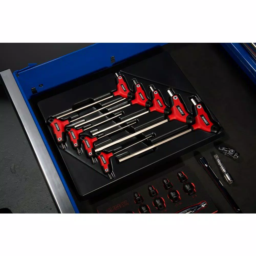 SUNEX TOOLS Sunex 9-Piece SAE T-Handle Hex Key Set, 5/64 in. to 3/8 in.