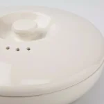 BergHOFF Ron 3-Piece Stoneware Steamer Insert and Covered Bowl Set, White thumbnail 5