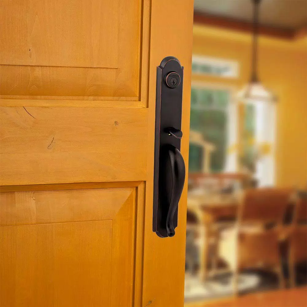 Baldwin Prestige Bighorn Single Cylinder Venetian Bronze Handleset with Carnaby Knob and SmartKey Security